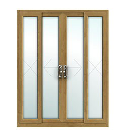 Irish Oak 4 Pane Sliding Patio Doors